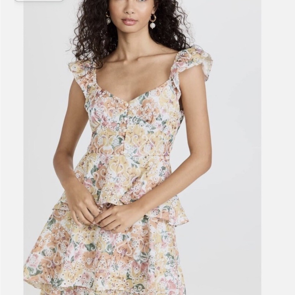 Floral Ruffle Sleeve Dress